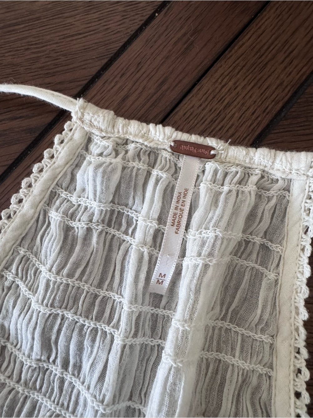 Free People Without a Doubt Cami crochet shirred camisole tank Cami new tank - Picture 5 of 8